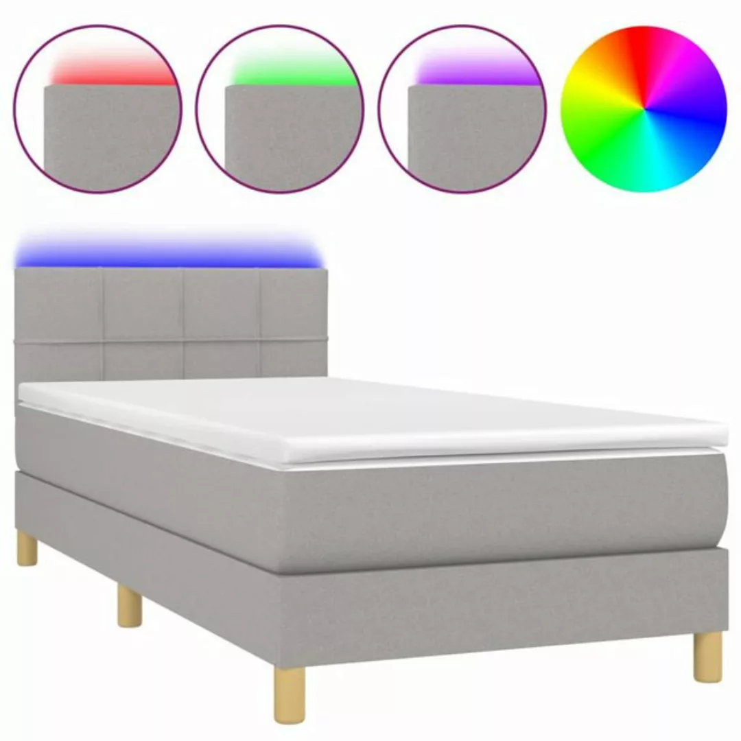 vidaXL Boxspringbett Bett Boxspringbett komplett mit Matratze & LED Stoff ( günstig online kaufen