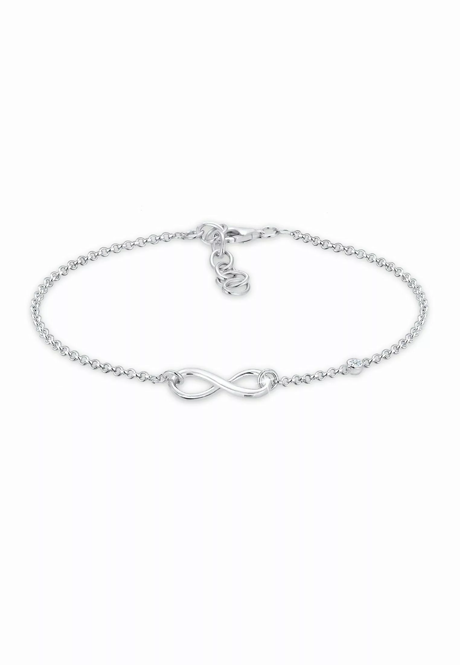 Elli DIAMONDS Armband Infinity Diamant Weiß günstig online kaufen