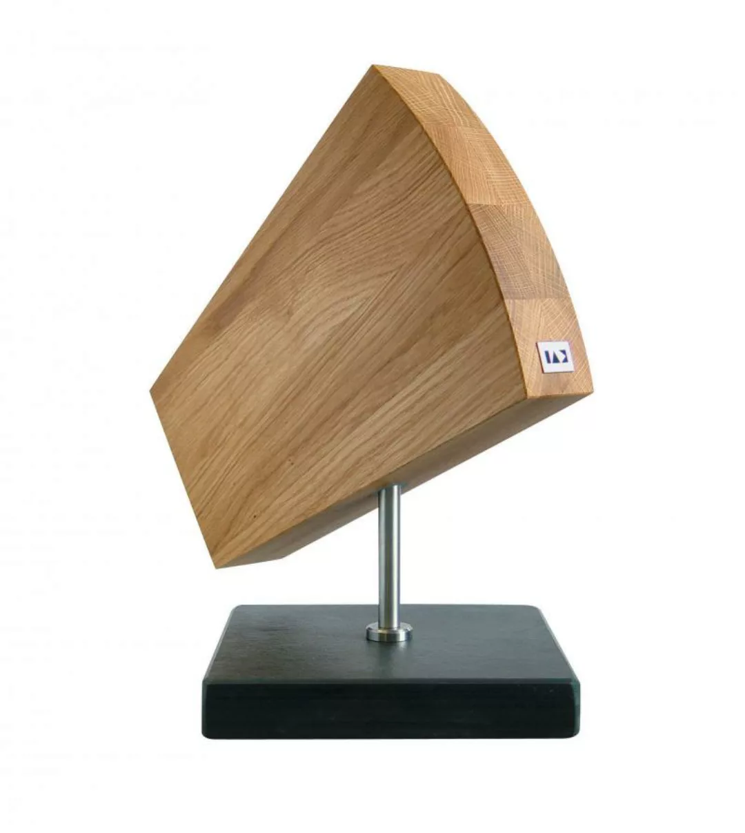 KAI Messerblock Keil magnetisch / drehbar - Eichenholz mit Granitsockel günstig online kaufen