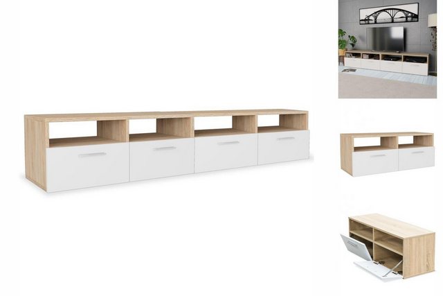 vidaXL TV-Schrank 2tlg TV Schrank Fernsehschrank Lowboard Regal Spanplatte günstig online kaufen