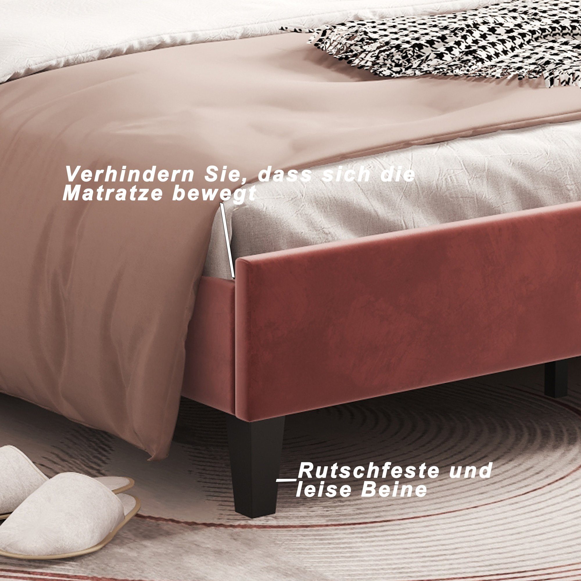 OKWISH Bett Gästebett, Polsterbett Doppelbett 140 günstig online kaufen