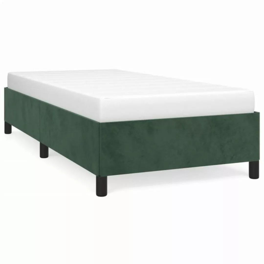 furnicato Bett Bettgestell Dunkelgrün 90x190 cm Samt günstig online kaufen