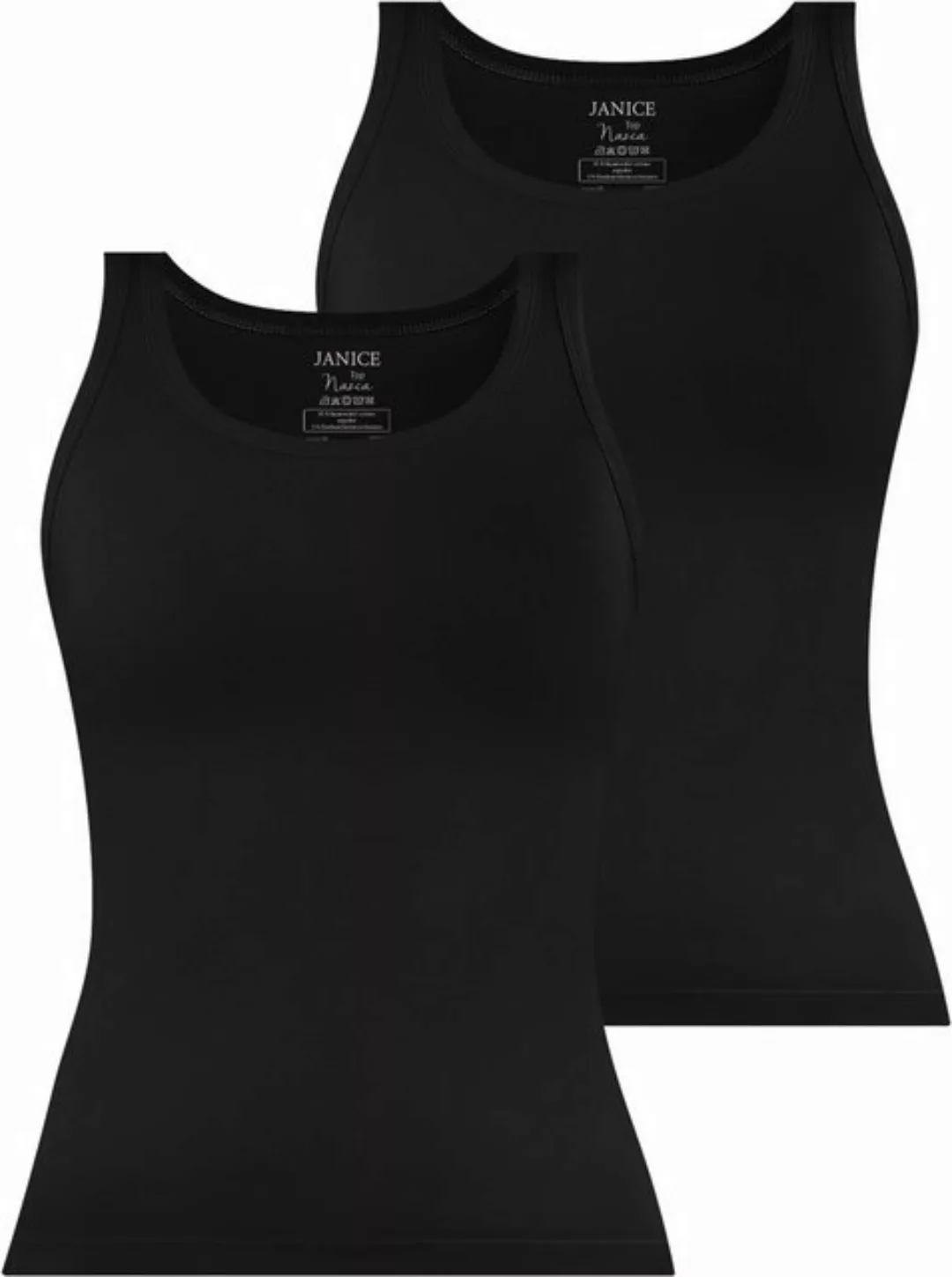 Janice Tanktop 2 x Damen Top Nazca Trägertop aus Baumwolle günstig online kaufen