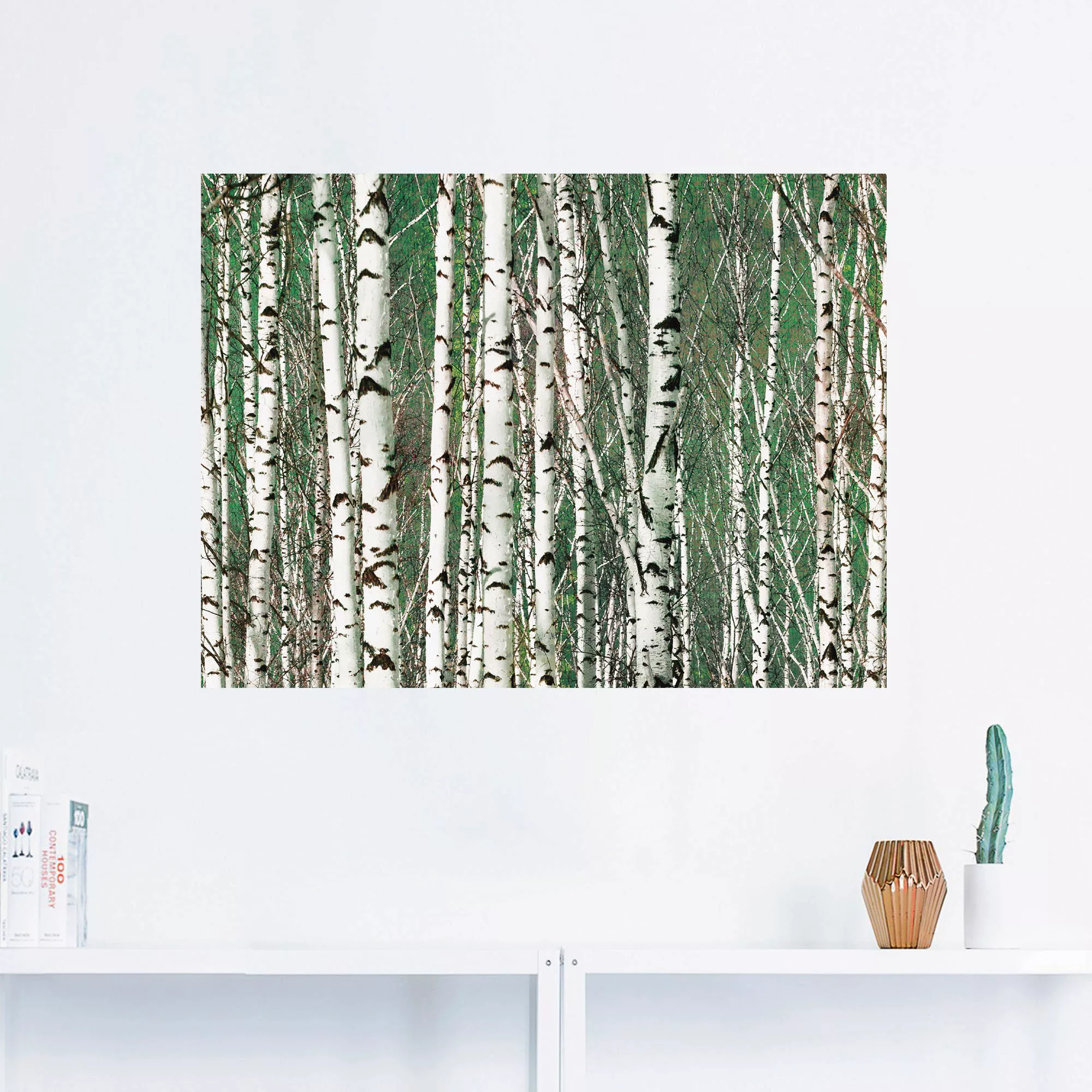 Artland Wandbild "Birkenwald - Bäume", Bäume, (1 St.), als Leinwandbild, Wa günstig online kaufen