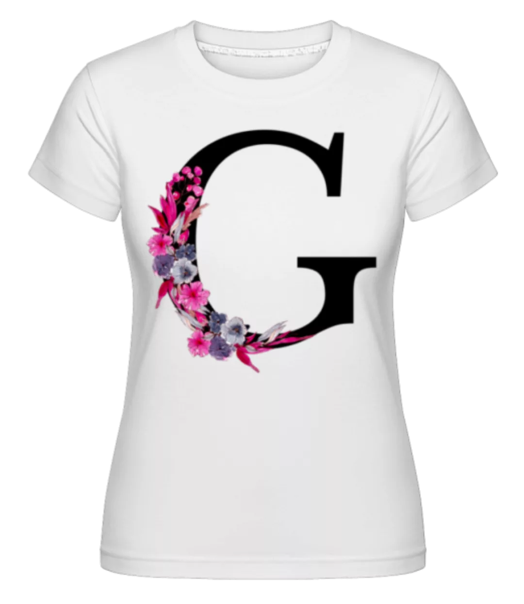 Blumen Initiale G · Shirtinator Frauen T-Shirt günstig online kaufen