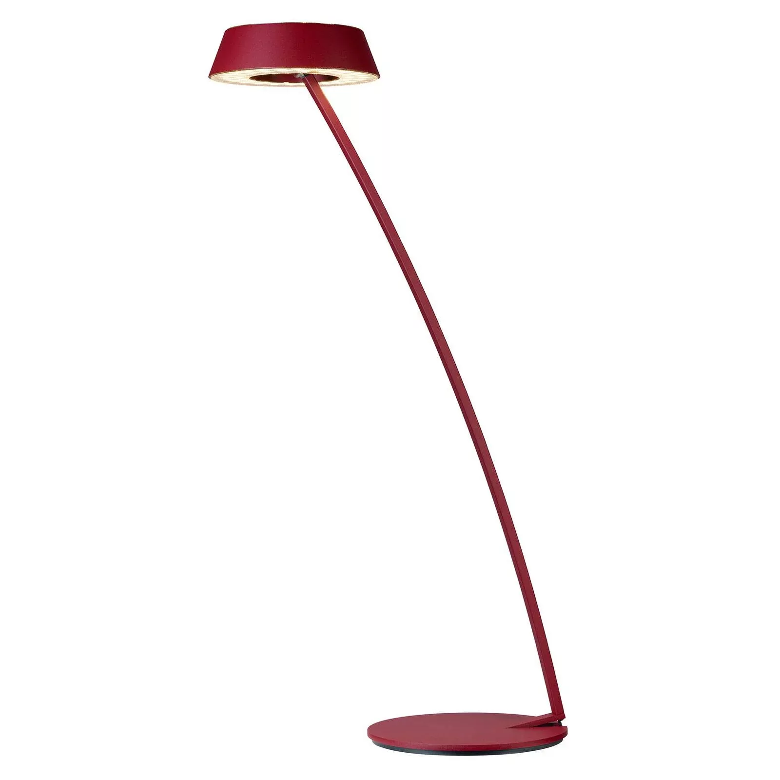 OLIGO Glance LED-Tischlampe gebogen rot matt günstig online kaufen