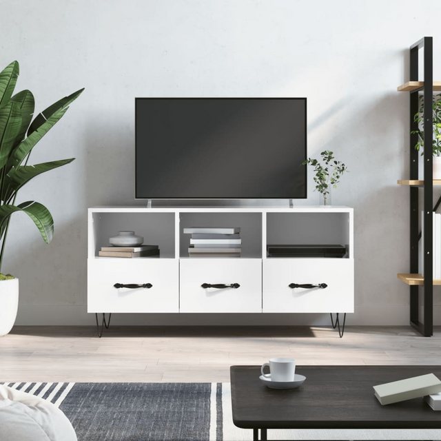 vidaXL TV-Schrank TV-Schrank Hochglanz-Weiß 102x36x50 cm Spanplatte günstig online kaufen