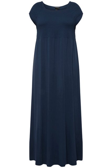 Ulla Popken Sommerkleid Smokkleid A-Linie Carree-Ausschnitt Halbarm günstig online kaufen