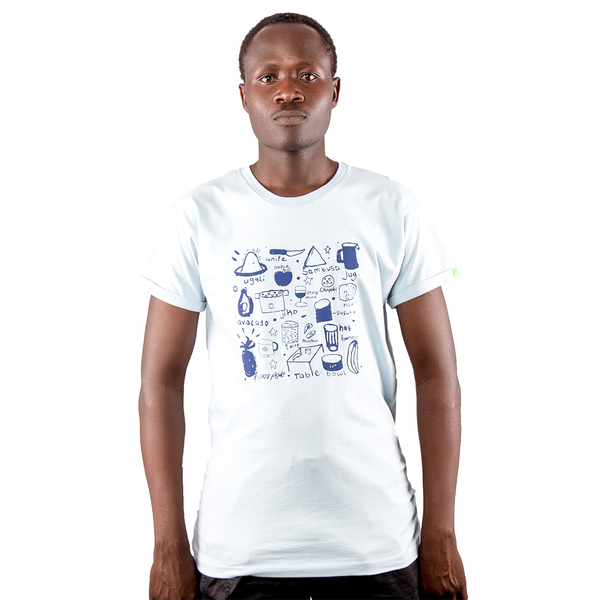 Herren Print T-shirt Aus Bio-baumwolle Jikoni. Handmade In Kenya günstig online kaufen