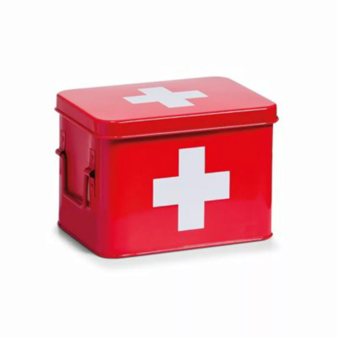 HTI-Living Medizinbox mit Tragegriffen, Metall mit Fächereinsatz rot günstig online kaufen