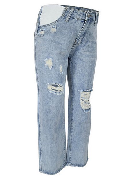 MIMIOO Umstandsjeans Gerade Umstandshose aus Denim mit niedrigem Bund Locke günstig online kaufen