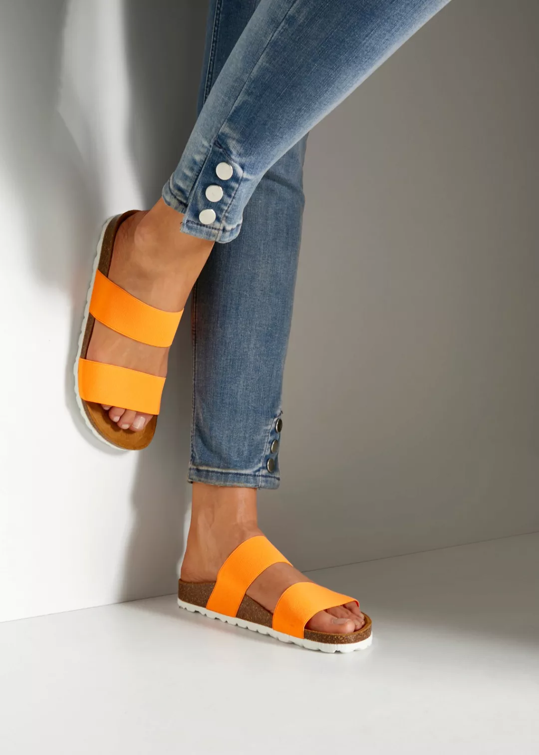 Vivance Pantolette "Sandale, Mule, offener Schuh,", mit komfortablem Korkfu günstig online kaufen
