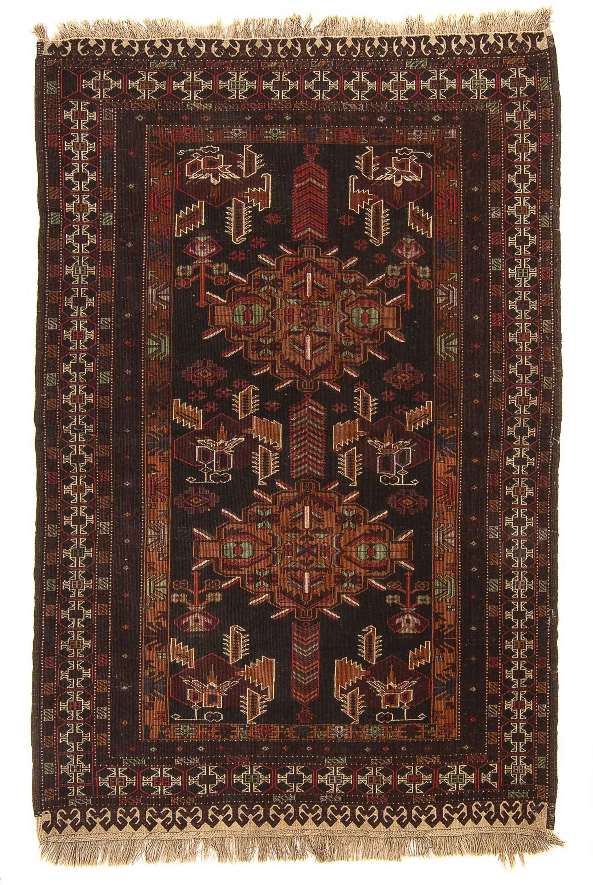 morgenland Orientteppich »Afghan - 189 x 127 cm - braun«, rechteckig, Wohnz günstig online kaufen