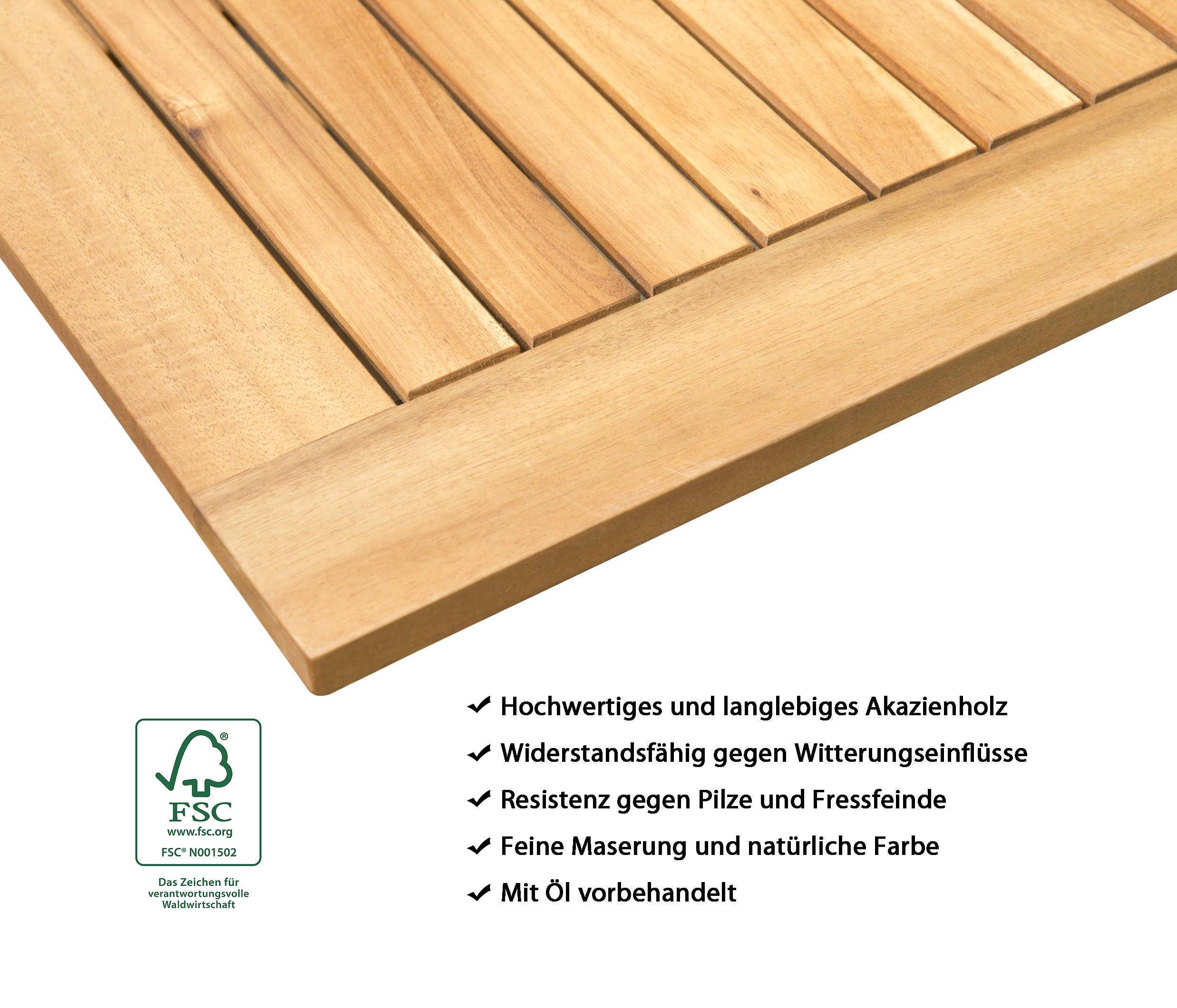 Dehner Gartentisch Macao, ausziehbarer Holztisch, Gartentisch günstig online kaufen