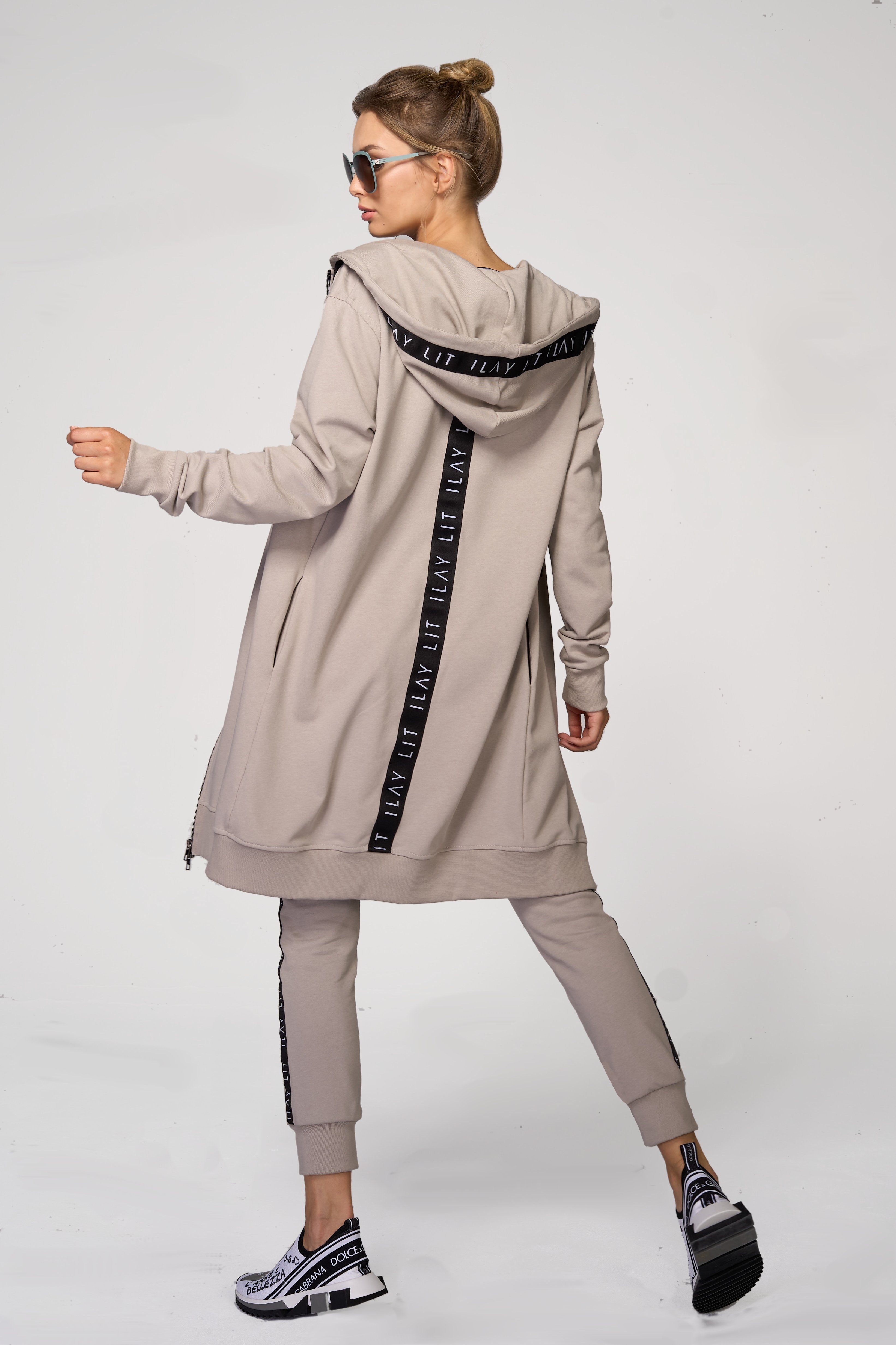 ILAY Lit Kapuzensweatjacke Hoodie Midi Mantel, günstig online kaufen