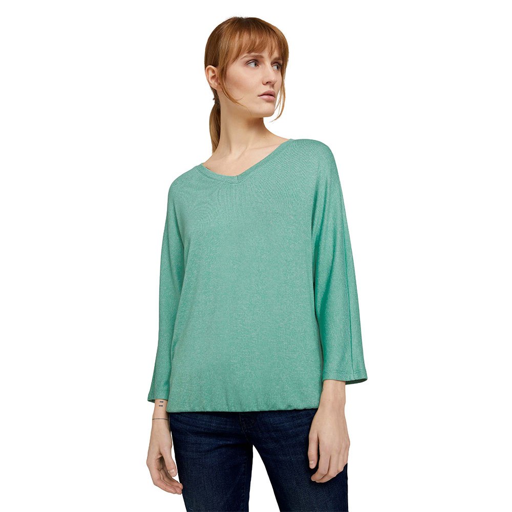 Tom Tailor Langarm T-shirt 3XL Soft Leaf Green Melange günstig online kaufen