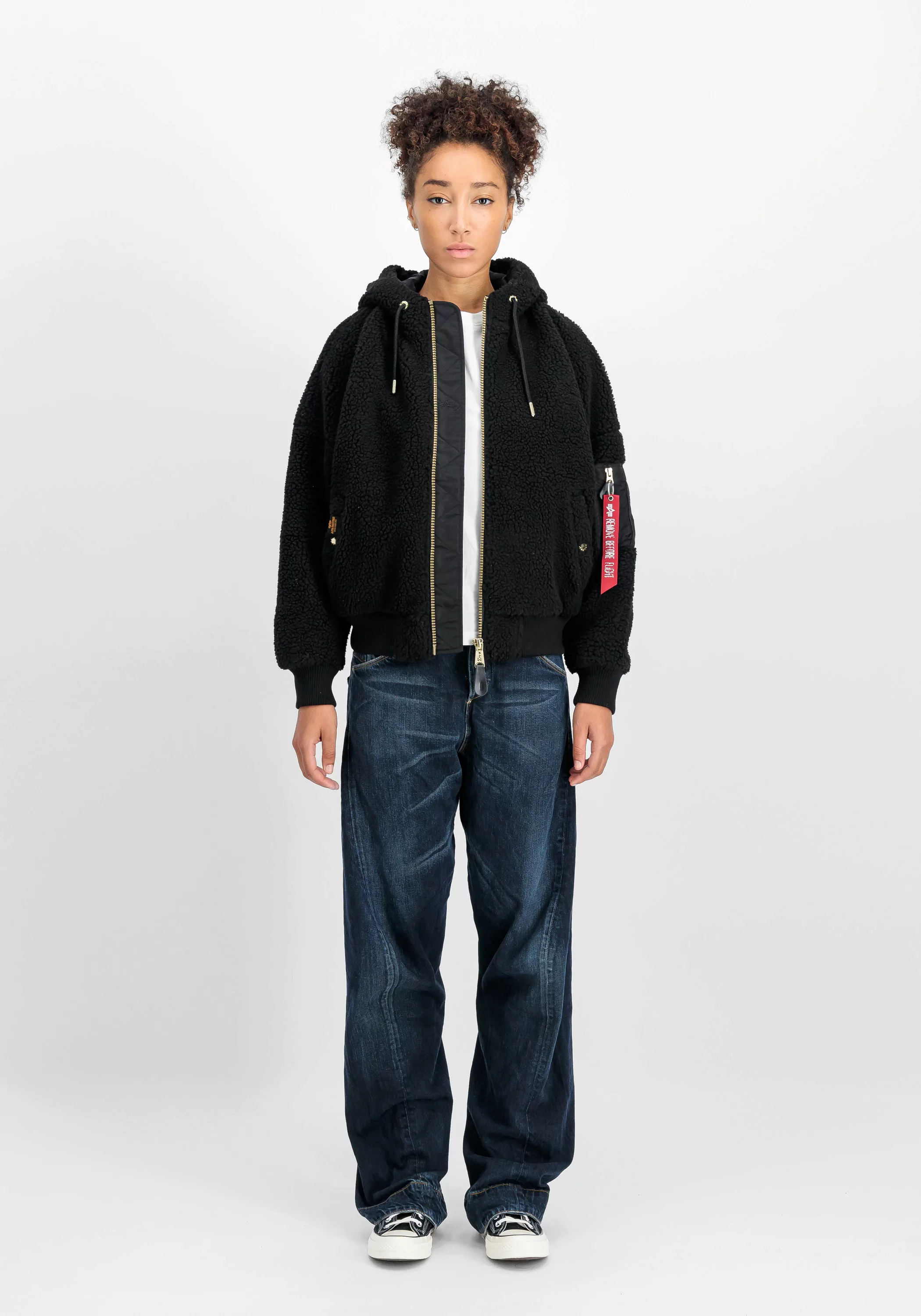 Alpha Industries Bomberjacke "MA-1 OS Hooded Teddy W Bomberjacke" günstig online kaufen