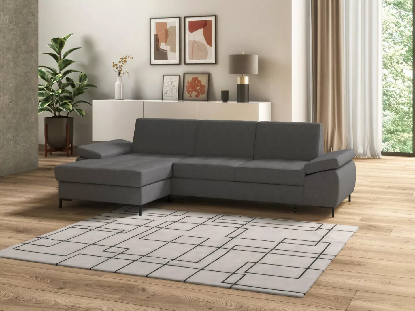 DOMO collection Ecksofa "Capelo L-Form", mit Armteilverstellung, wahlweise günstig online kaufen