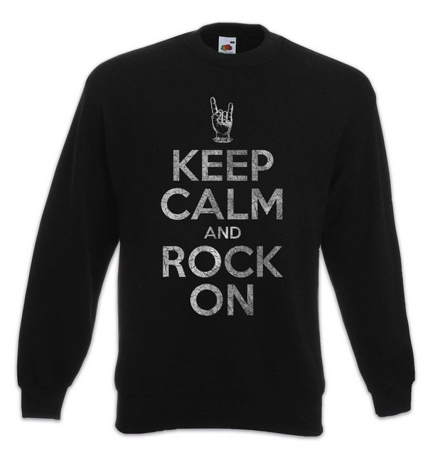 Urban Backwoods Sweatshirt Keep Calm And Rock On Sweatshirt Heavy Metal Har günstig online kaufen