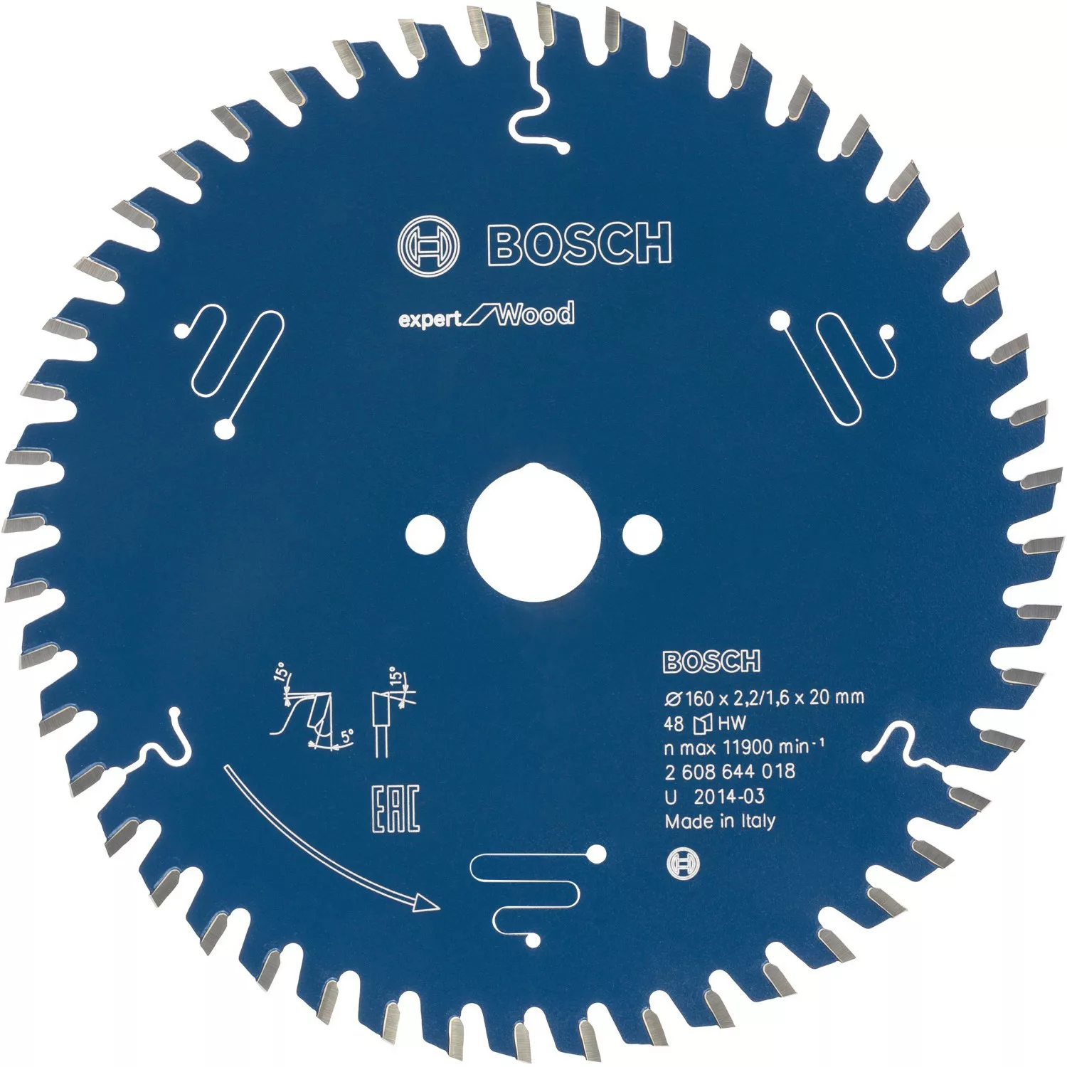 Bosch Kreissägeblatt Expert for Wood 160 mm x 20 mm x 2,2 mm günstig online kaufen