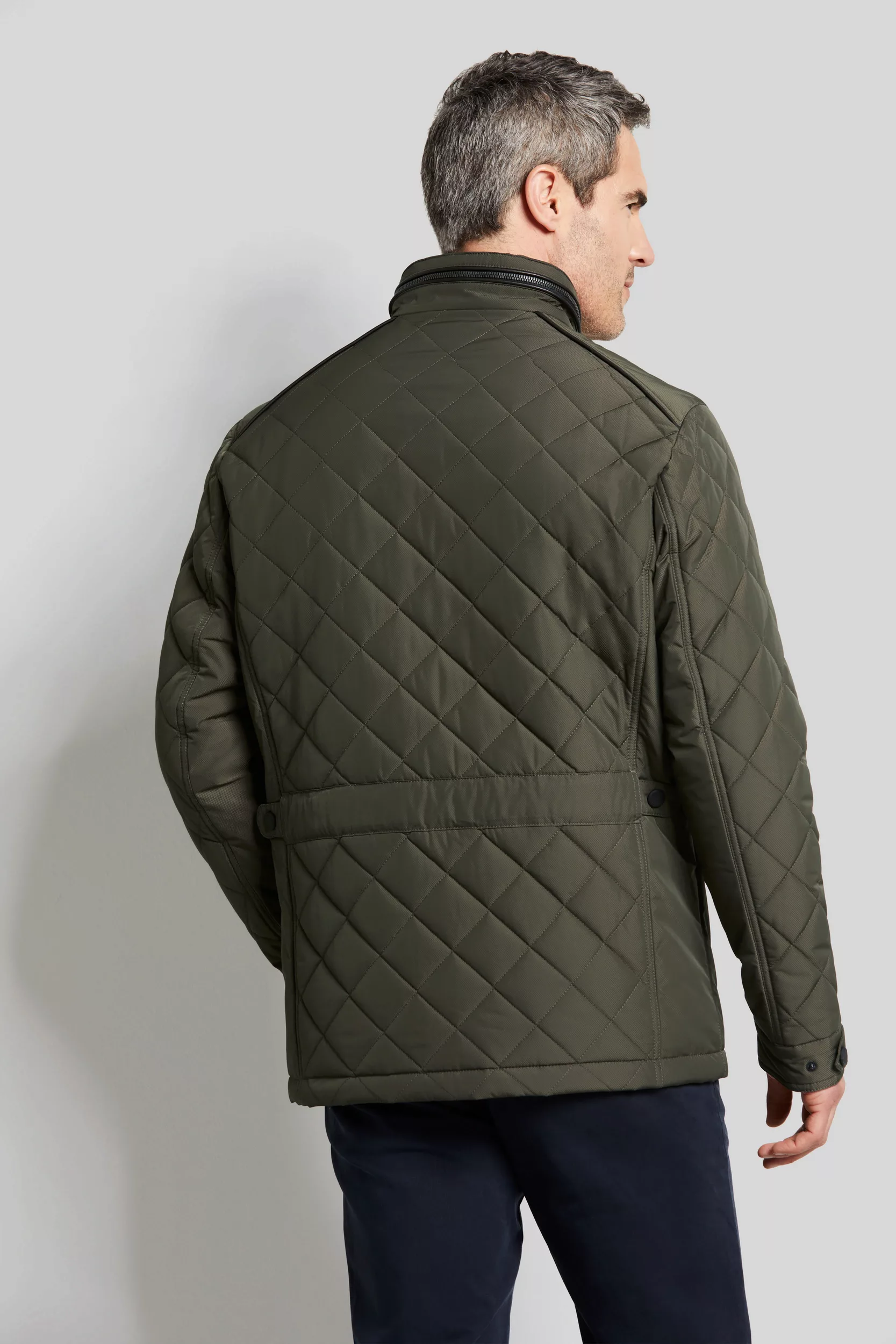 bugatti Outdoorjacke mit Kunstlederkontrasten am Kragen günstig online kaufen