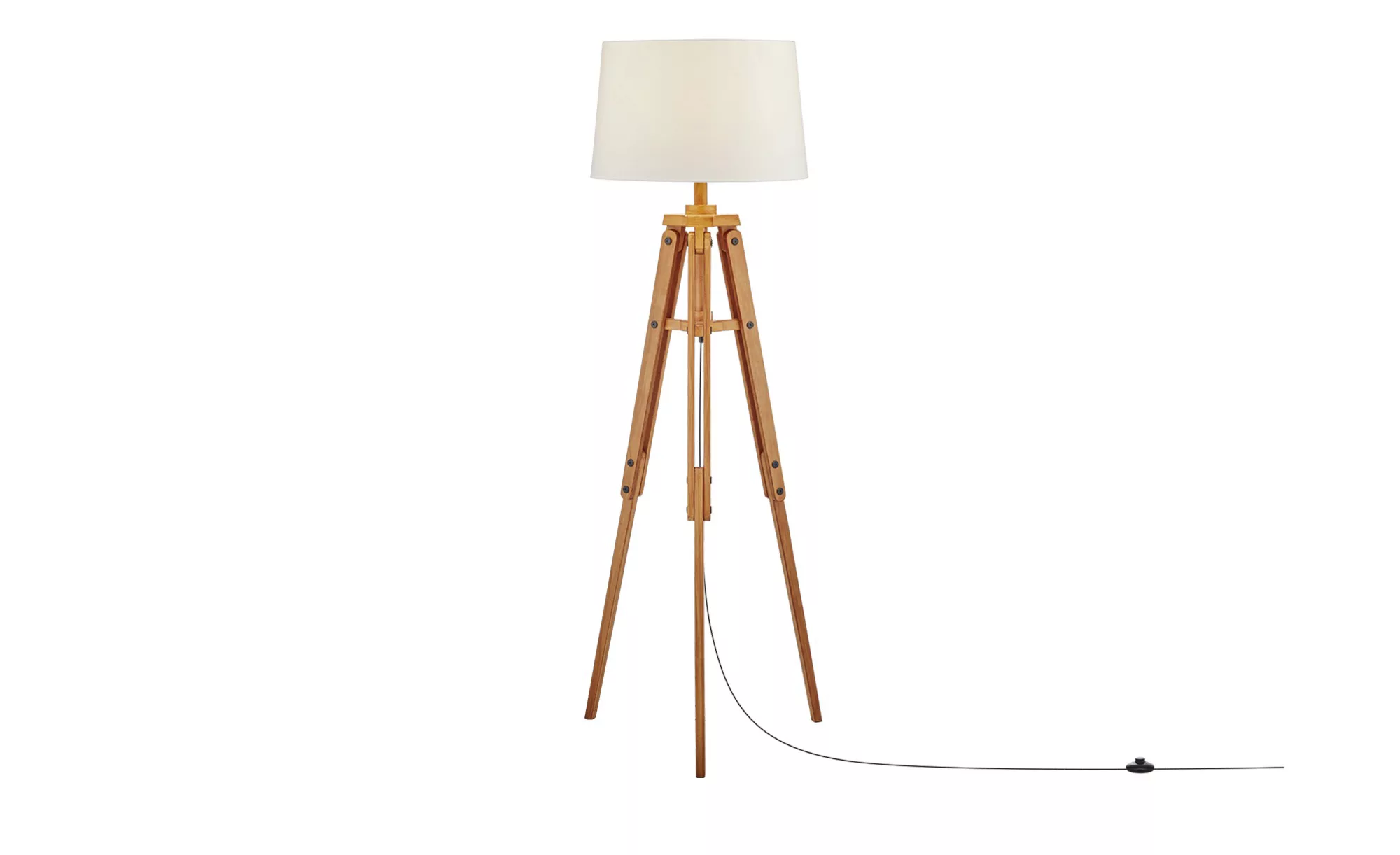 HOME STORY 3-Bein Stehleuchte, 1-flammig Holz - braun - 158 cm - Lampen & L günstig online kaufen