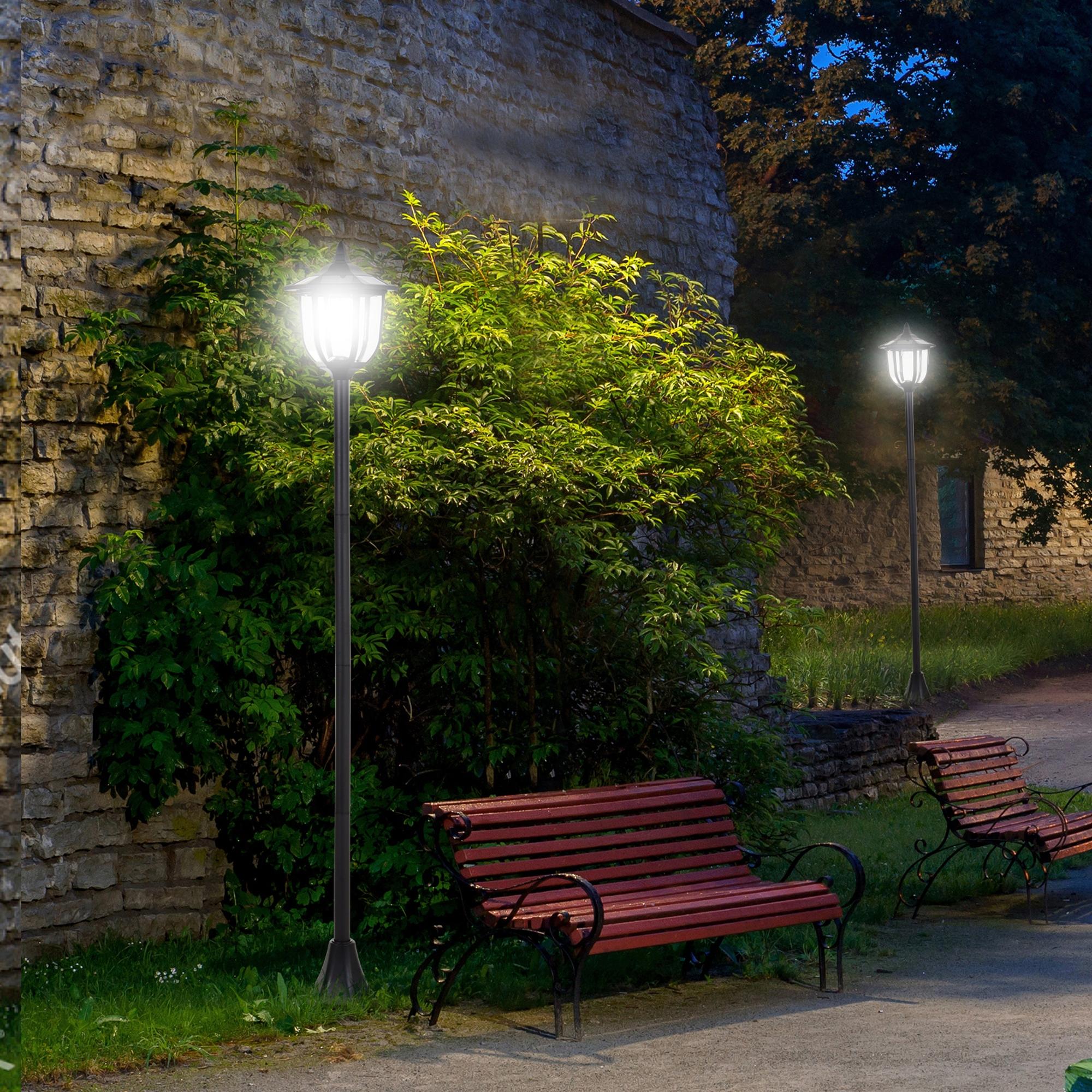 Outsunny LED Gartenleuchte Gartenlaterne, Laterne, Gartenleuchte, günstig online kaufen