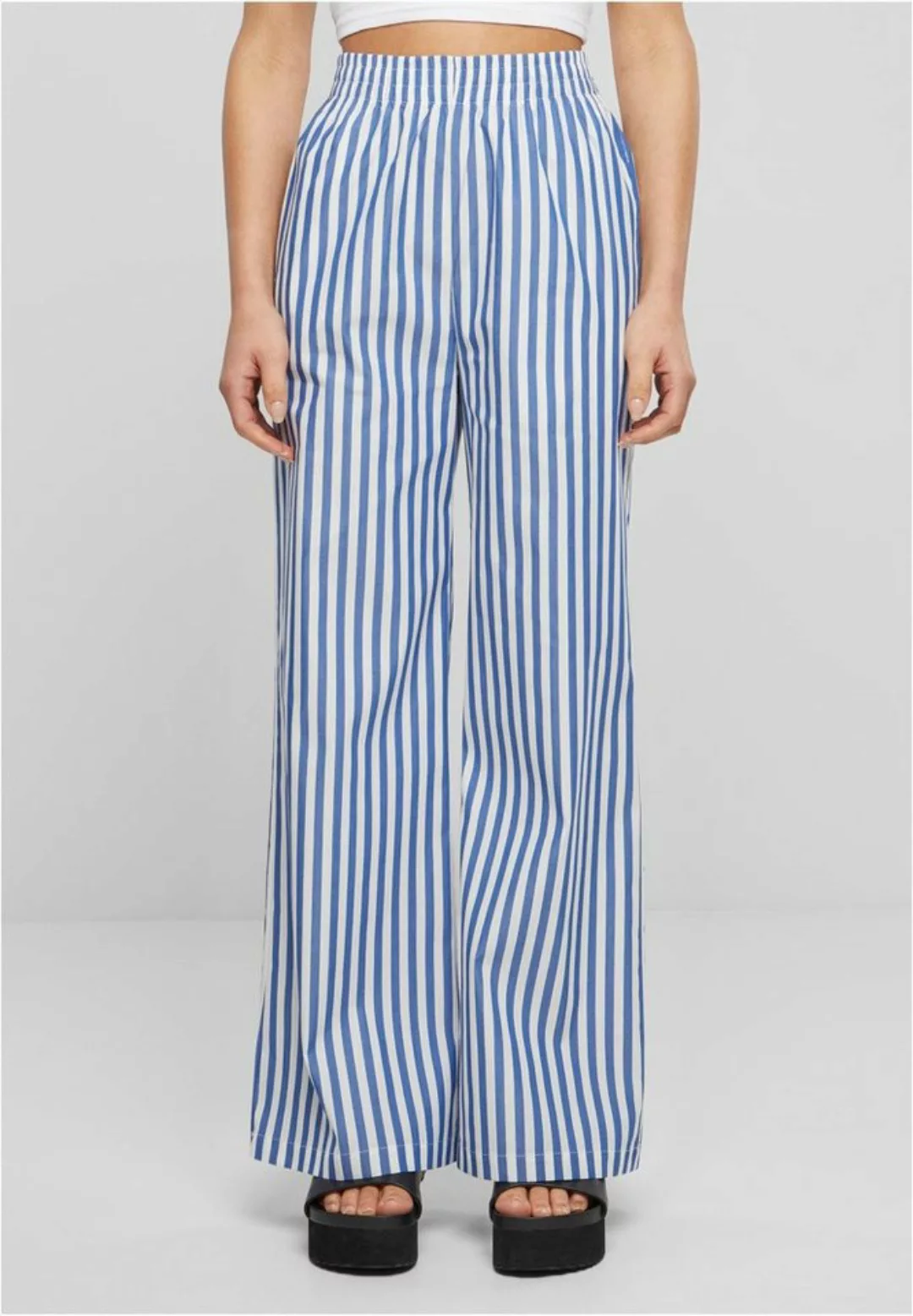 URBAN CLASSICS Stoffhose Ladies Striped Loose Pants günstig online kaufen