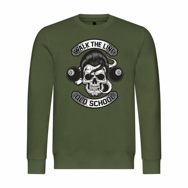 deinshirt Rundhalspullover Herren Sweatshirt Walk the line Mit Print Motiv, günstig online kaufen