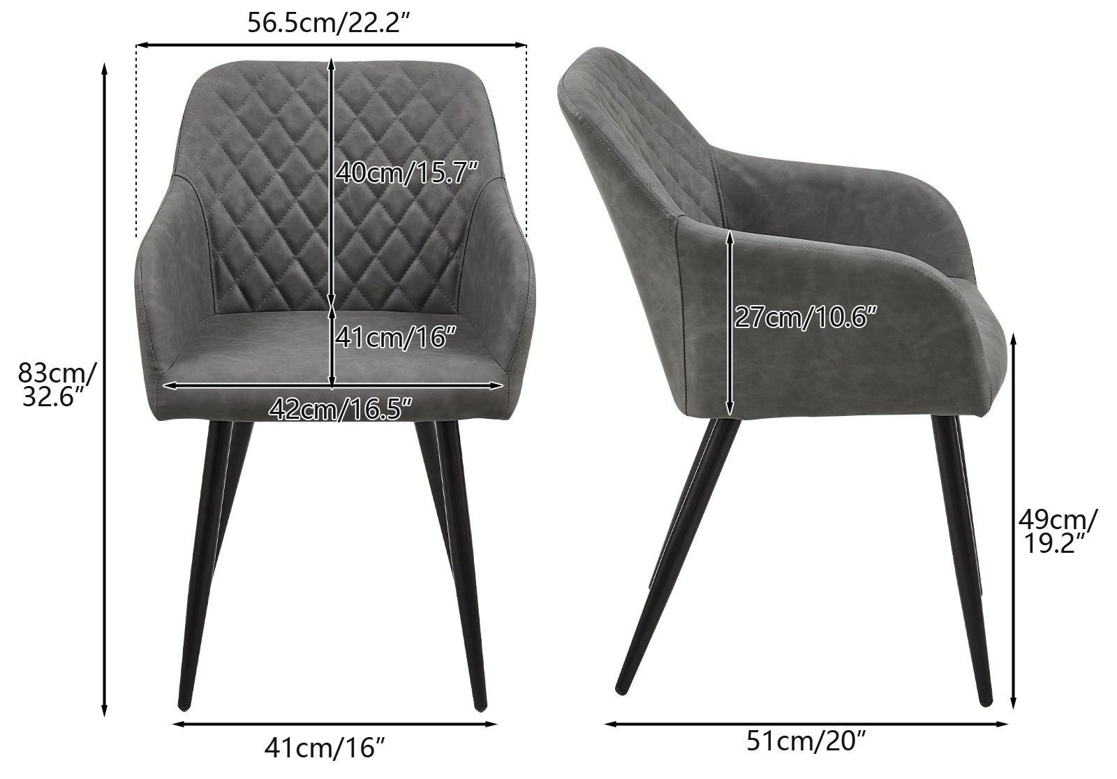Ofcasa Esszimmerstuhl Küchenstühle (2er Set), Kunstlederstühle, günstig online kaufen