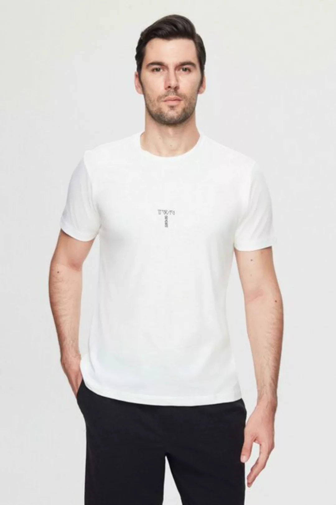 D'S DAMAT T-Shirt Twn – T-Shirt aus 100 % Baumwolle mit normaler Passform günstig online kaufen