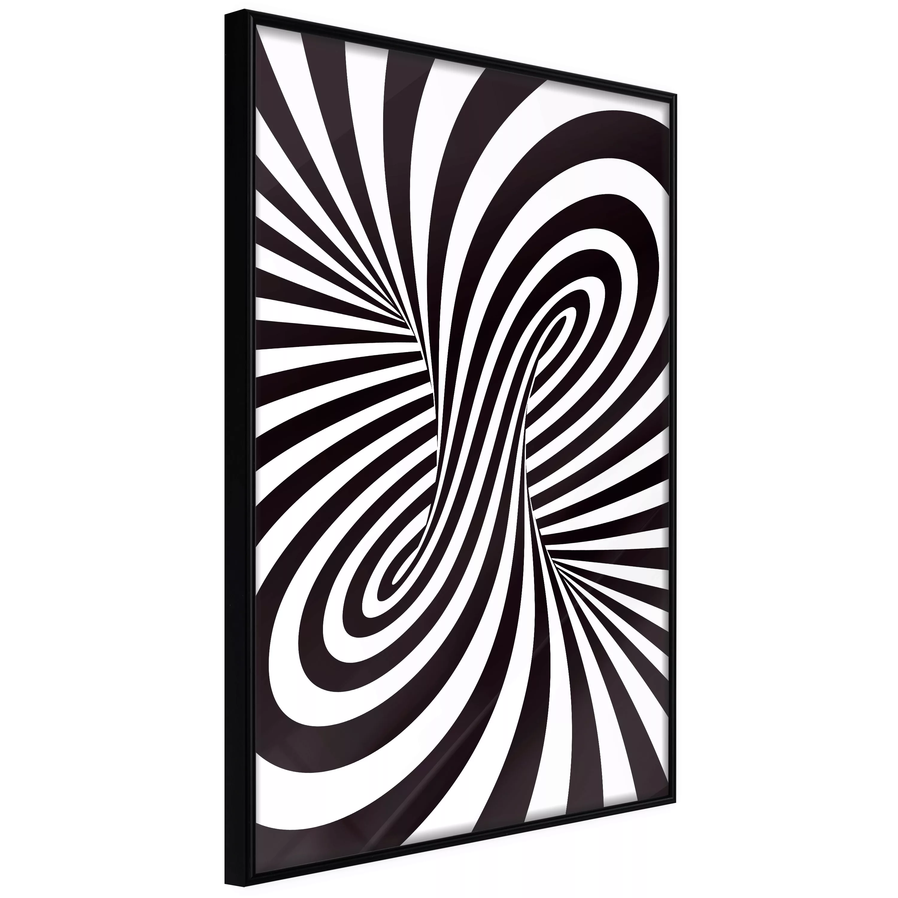 Poster - Black And White Swirl günstig online kaufen