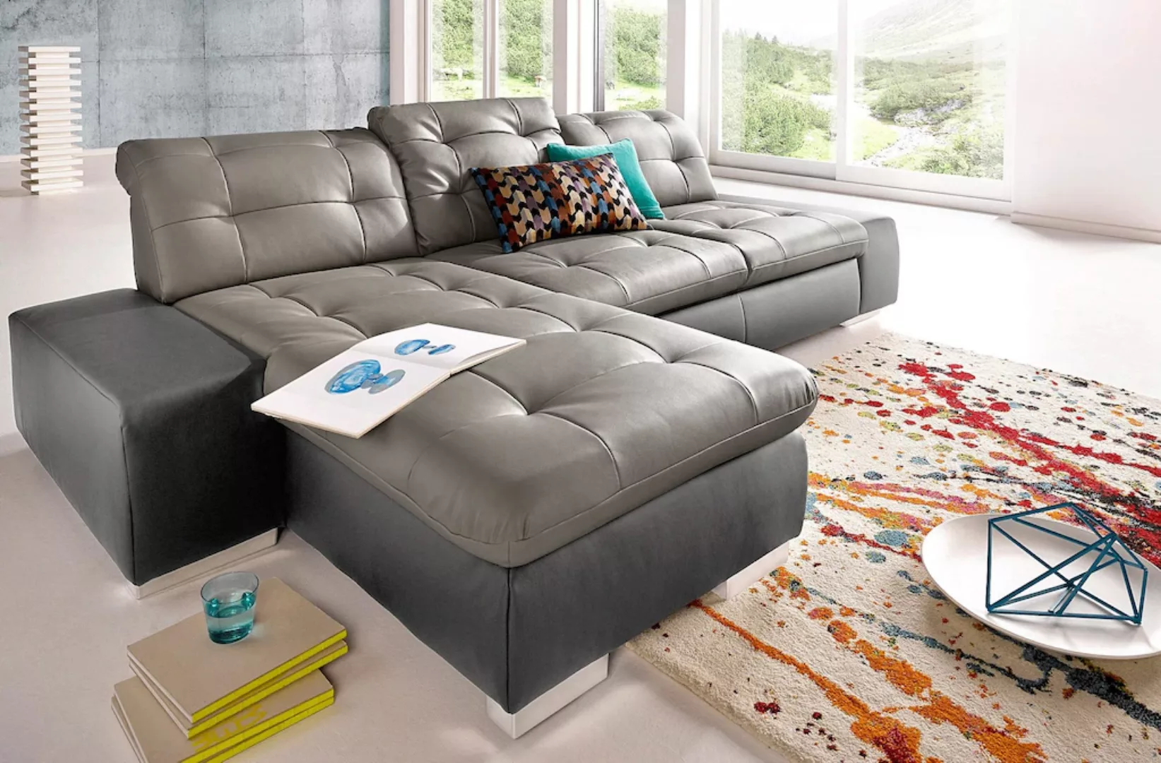 sit&more Ecksofa "Palomino L-Form", wahlweise XL oder XXL und mit Bettfunkt günstig online kaufen