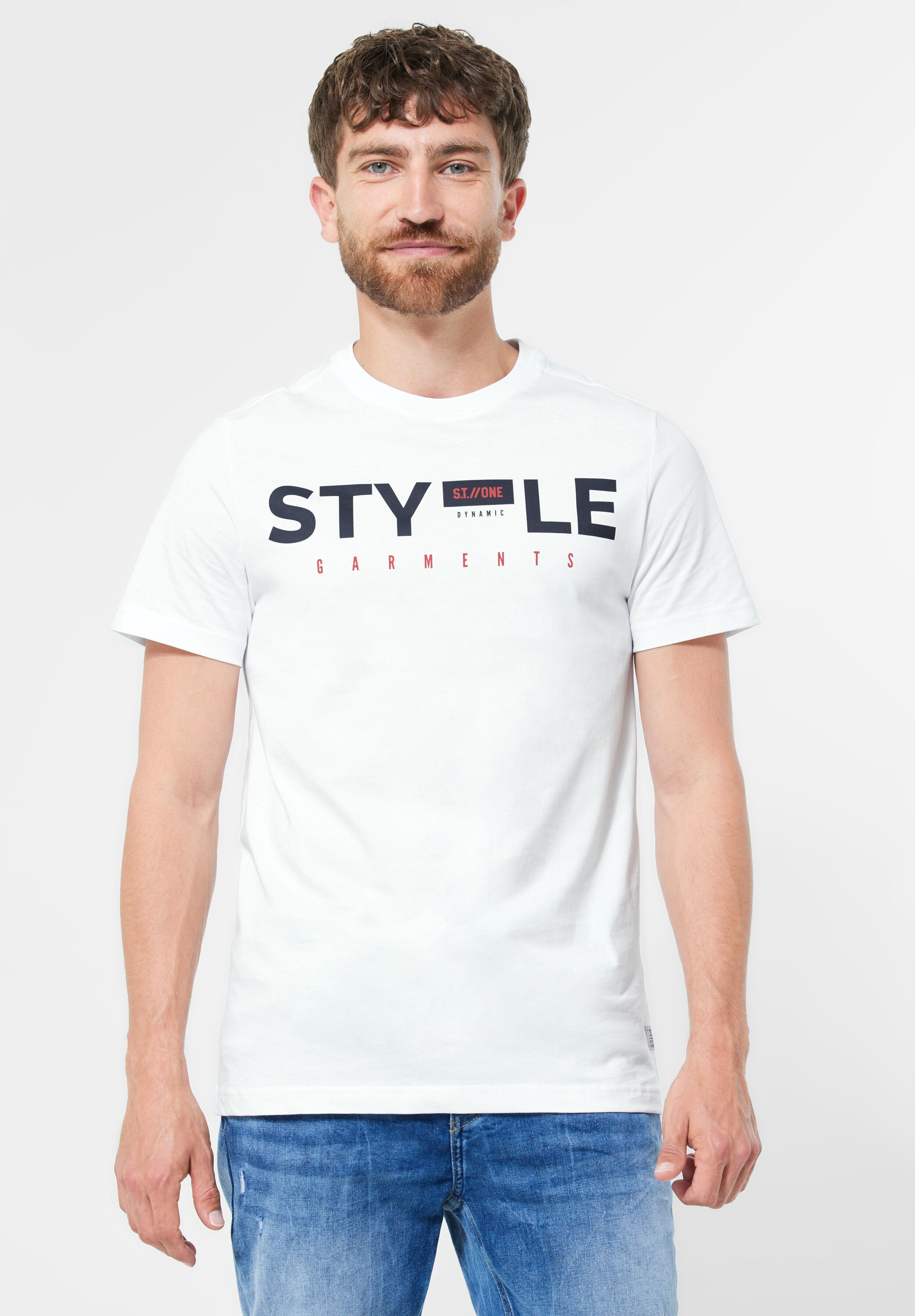 STREET ONE MEN T-Shirt, mit Wording-Print günstig online kaufen