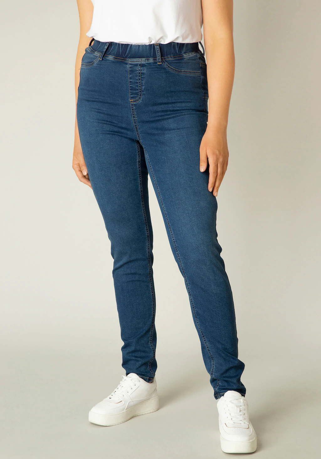 Base Level Curvy Jeansjeggings TESSA mit angedeuteten Eingrifftaschen und S günstig online kaufen