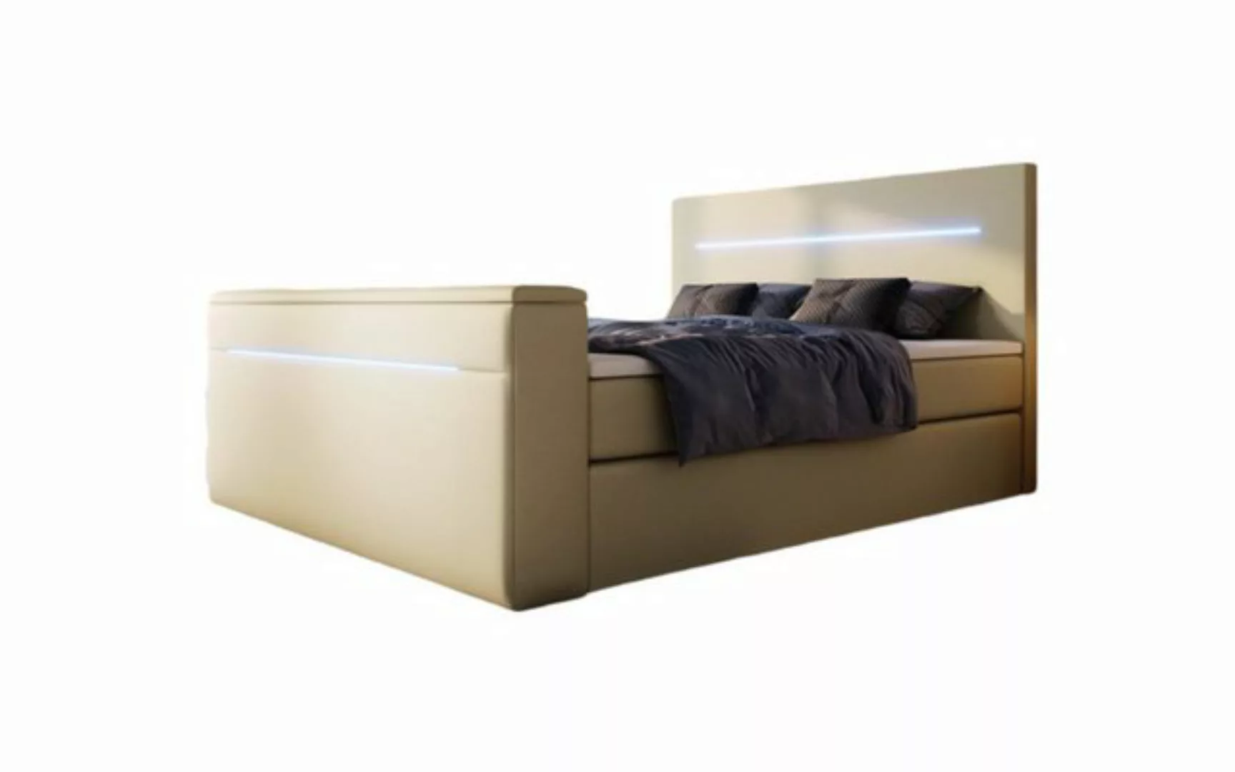 Luxusbetten24 Boxspringbett Sejour, mit TV Lift, RGB und Stauraum günstig online kaufen