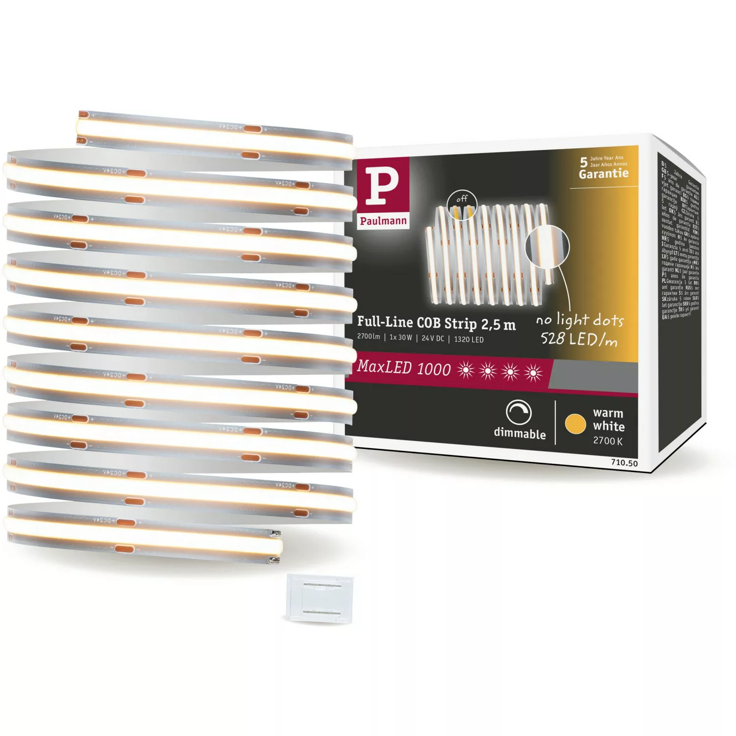 Paulmann MaxLED 1000 LED Strip COB 2,5 m Weiß 30 W günstig online kaufen