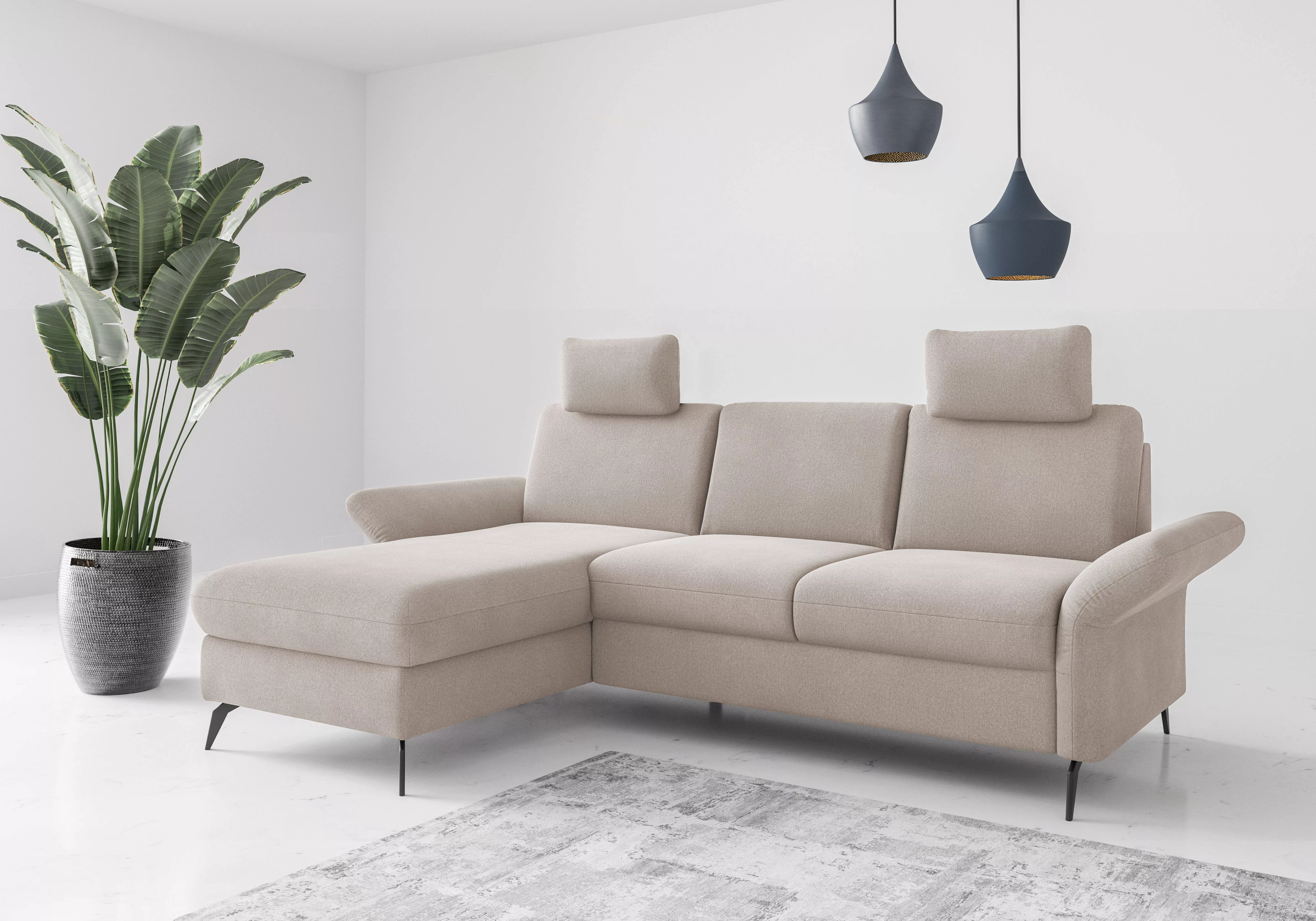 Home affaire Ecksofa "Rochelle", wahlweise mit Bettfunktion, Bettkasten und günstig online kaufen