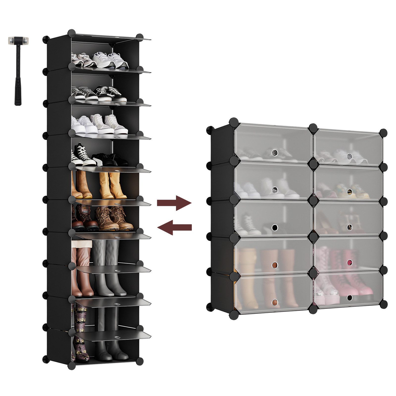 Sekey Schuhregal Schuhschrank 10 Ebenen, Platzsparend günstig online kaufen