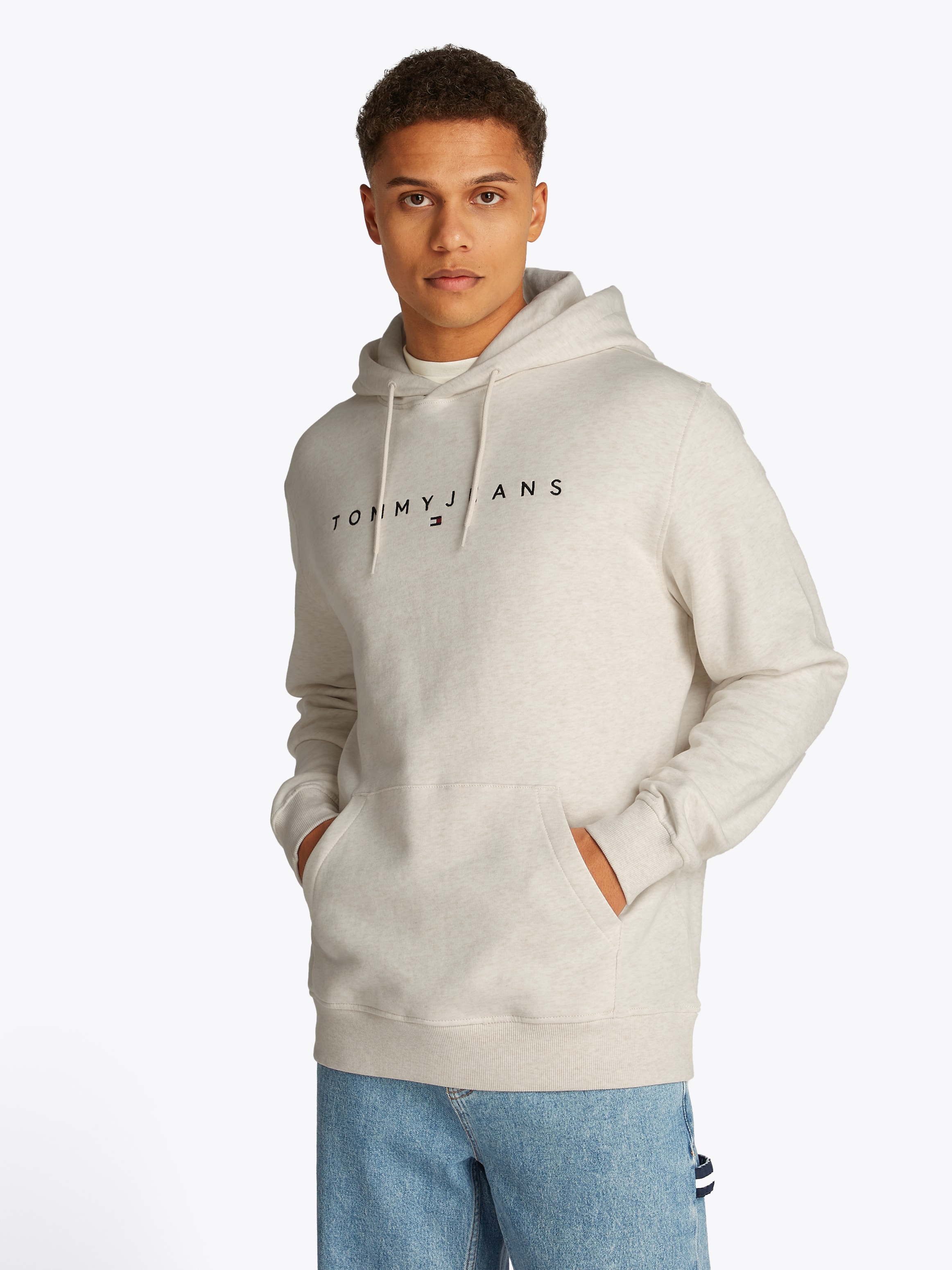 Tommy Jeans Hoodie "TJM REG LINEAR LOGO HOODIE EXT", mit Logo-Stickerei günstig online kaufen