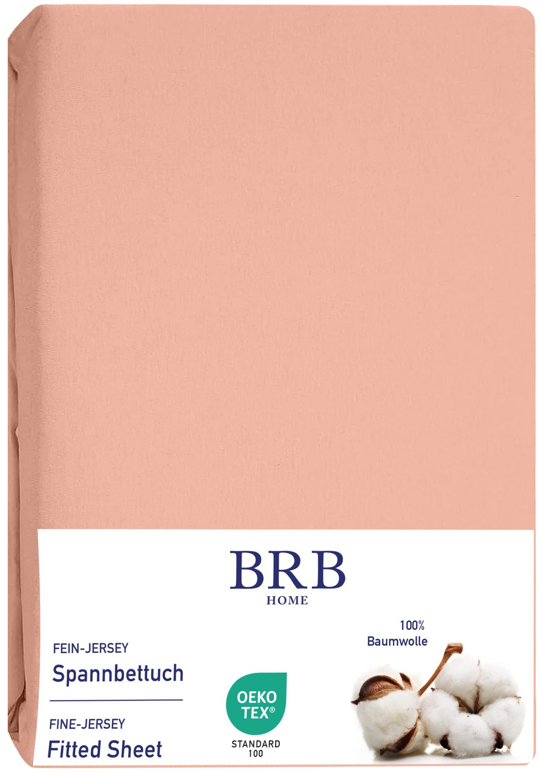 BRB HOME Spannbettlaken Spannbettuch Jersey Baumwolle günstig online kaufen