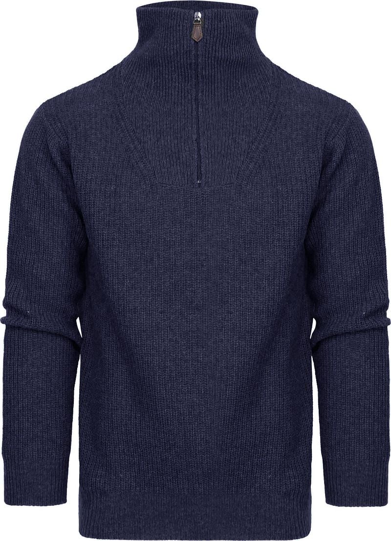 Suitable Half Zip Pullover Wool Blend Navy - Größe XL günstig online kaufen