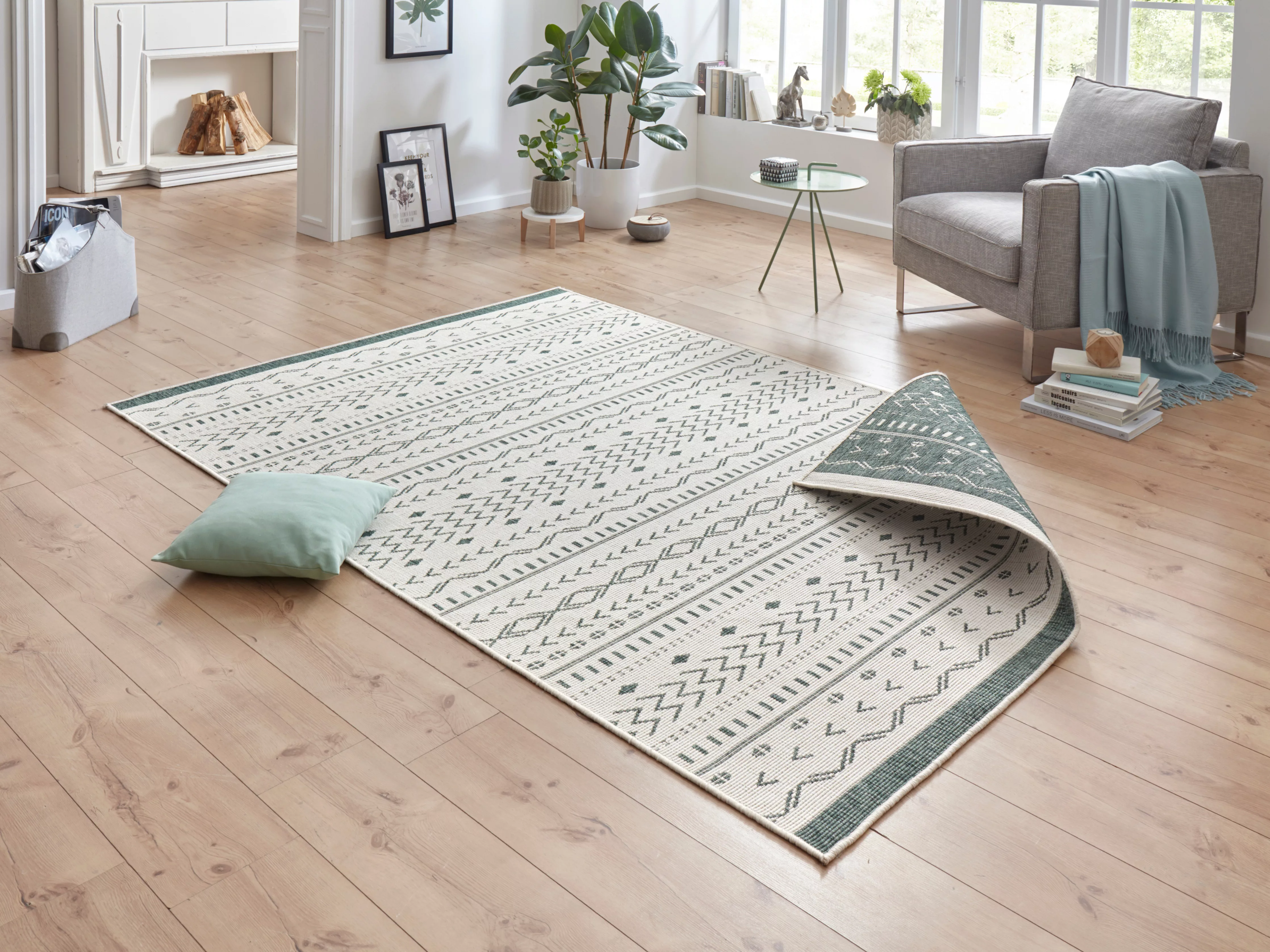 NORTHRUGS Teppich »Kuba Wendeteppich«, rechteckig, 5 mm Höhe, In-& Outdoor, günstig online kaufen