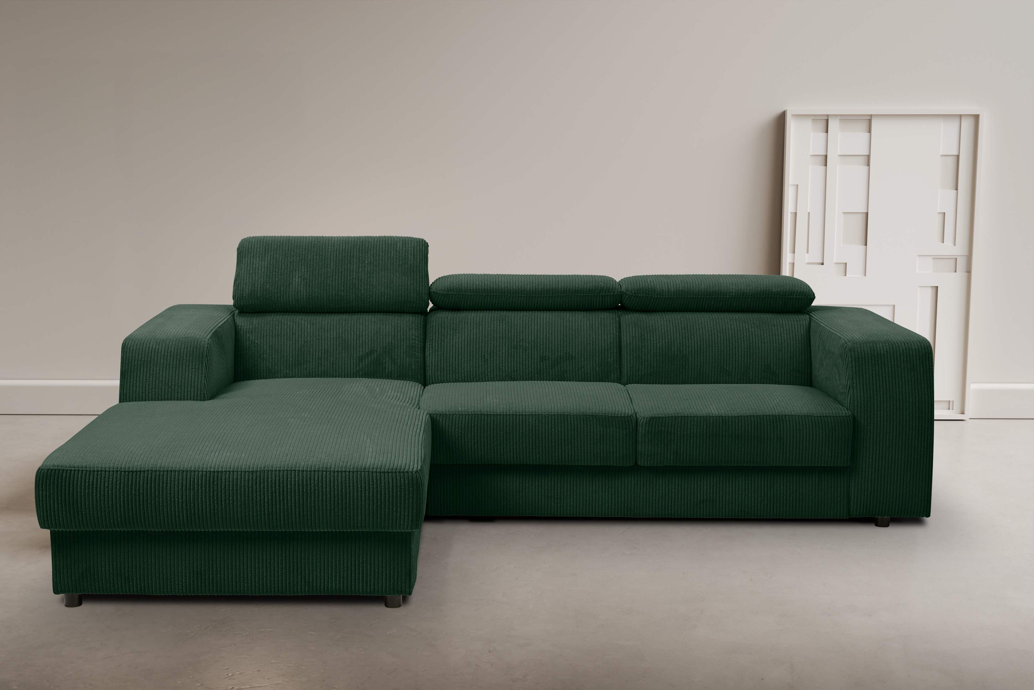 WERK2 Ecksofa "Cherry", Ecksofa mit verstellbaren Kopfteilen, Schlaffunktio günstig online kaufen