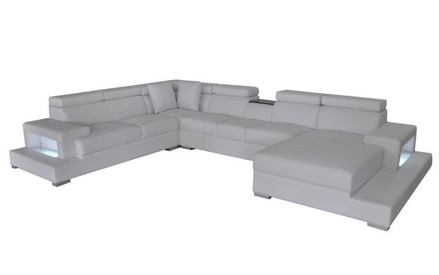 Xlmoebel Sofa Ecksofa in XXL-Größe mit Designer-Ledersitzpolstern für das W günstig online kaufen