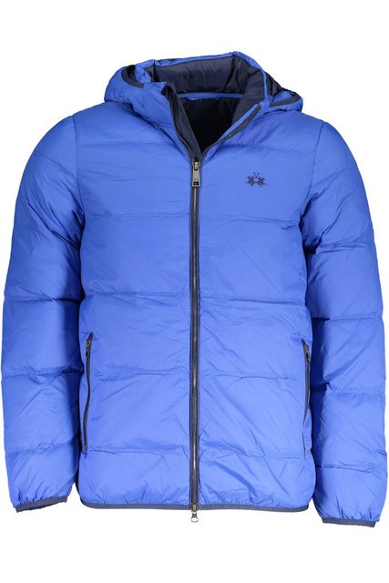 La Martina Outdoorjacke Blaue Herrenjacke mit abnehmbarer Kapuze und Sticke günstig online kaufen