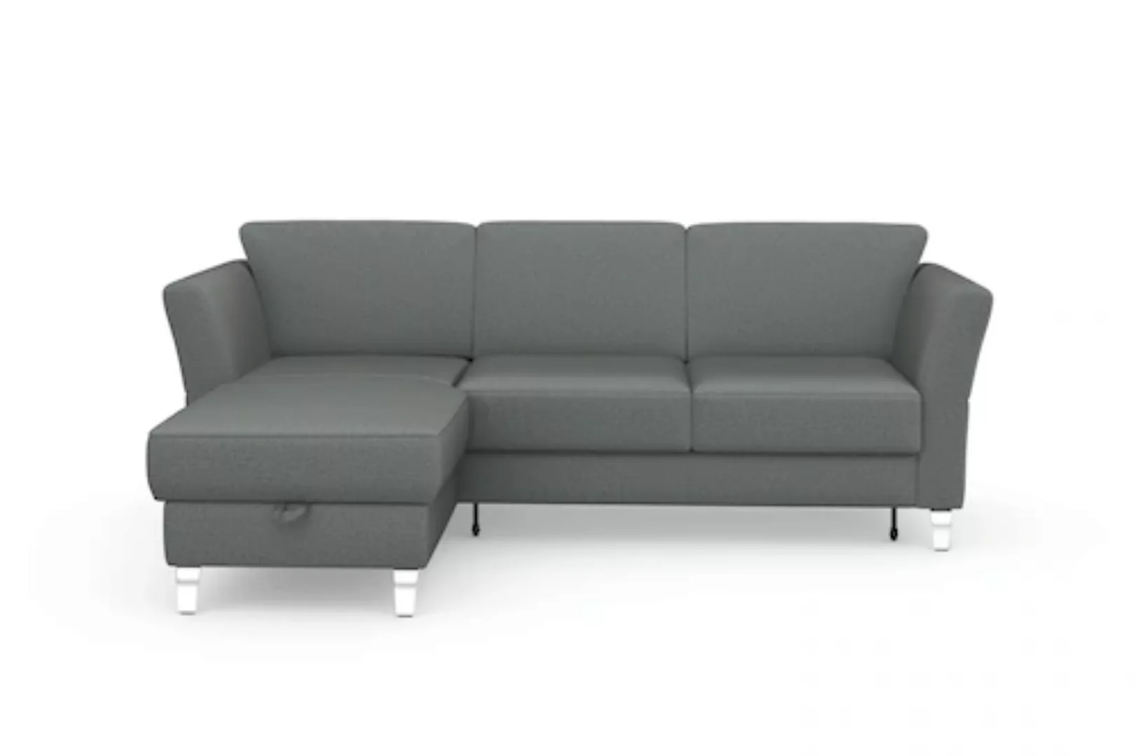 sit&more Ecksofa "Visby L-Form", wahlweise mit Bettfunktion und Bettkasten, günstig online kaufen