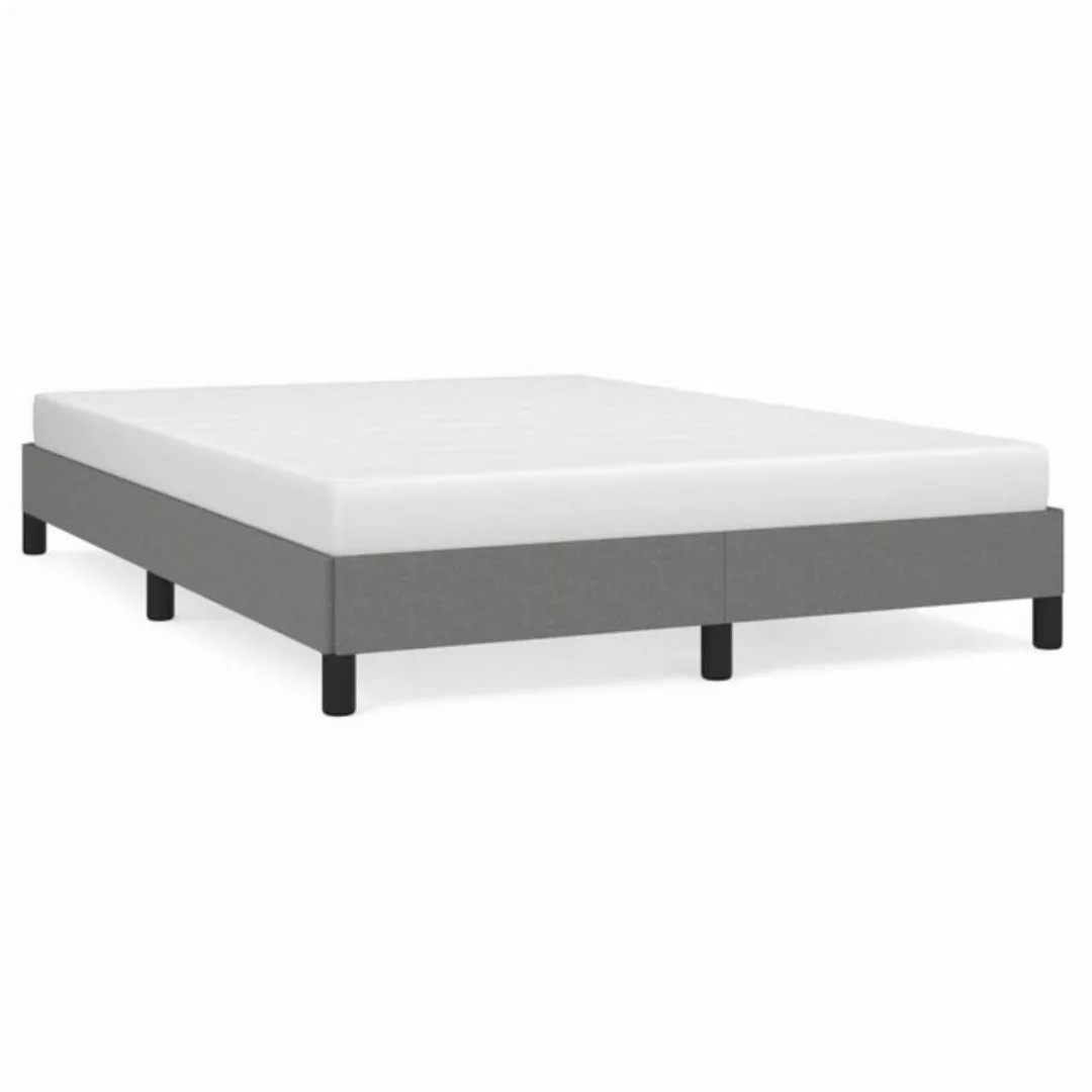 furnicato Bett Bettgestell Dunkelgrau 140x190 cm Stoff günstig online kaufen