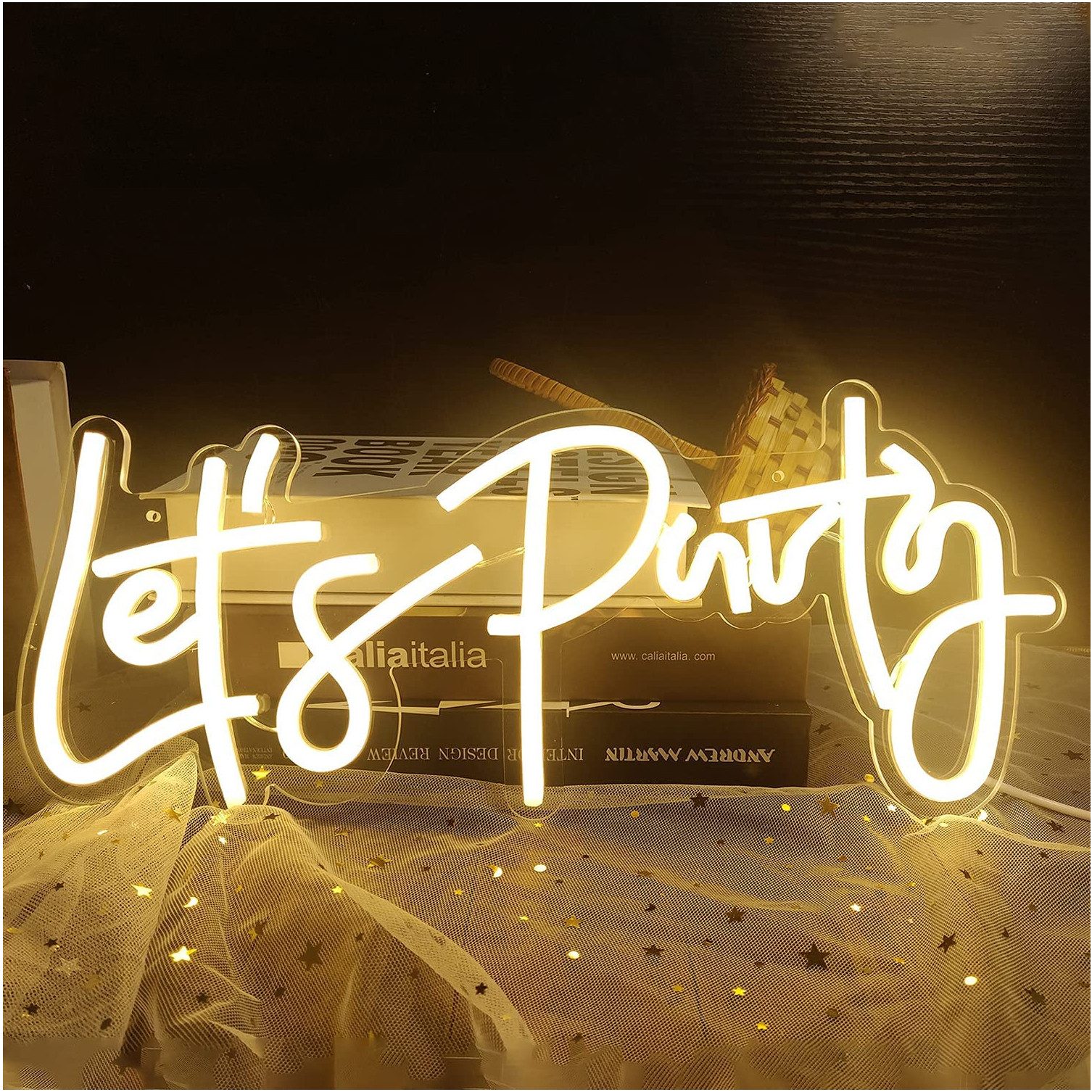 Sunicol LED Wandleuchte Let's Party Neonschild, günstig online kaufen