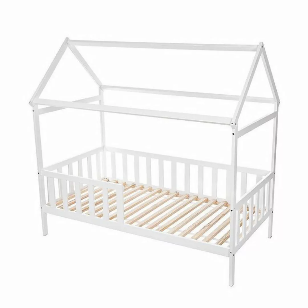 Baby-Delux Spielbett Hausbett 160x80, Kinderbett Juniorbett weiß Schutzgitt günstig online kaufen